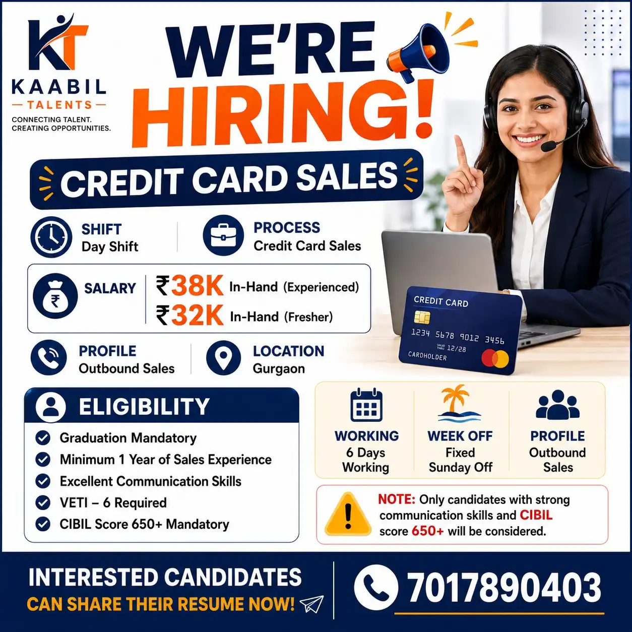 Credit Card Sales Executive Jobs in Gurgaon Salary up to ₹38,000 In-Hand